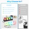 2 Pcs Keyboard Fidget Toy, Loud & Silent Fidget Keychain with LED Lights, Stress Relief Clicker Fidget Keyboard, Boost Focus and Calm Anxiety for Library Office Home view 4
