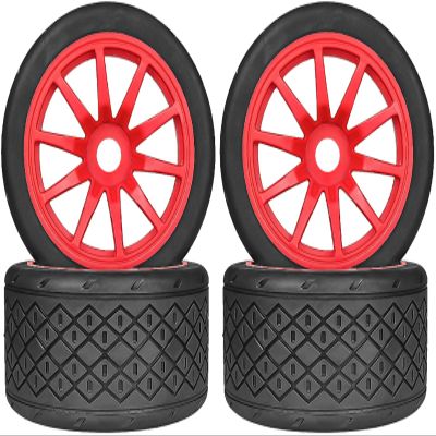 1/7 1/8 On Road Tire Set On Road Tire Tyre 17mm Wheel Rims for Arrma 1/7 Infraction Limitless Felony FS Racing Model GT RC Car Upgrade On Road Tyre 4Pcs One Set