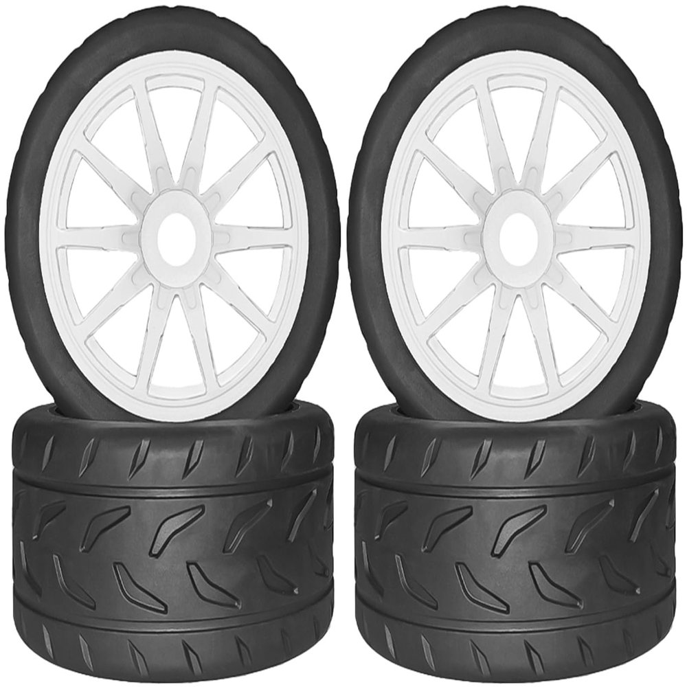 1/7 1/8 On Road Tire Set On Road Tire Tyre 17mm Wheel Rims for Arrma 1/7 Infraction Limitless Felony FS Racing Model GT RC Car Upgrade On Road Tyre 4Pcs One Set