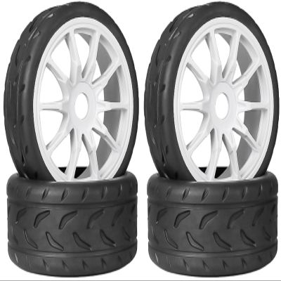 1/7 1/8 On Road Tire Set On Road Tire Tyre 17mm Wheel Rims for Arrma 1/7 Infraction Limitless FS Racing Model GT RC Car Upgrade On Road Tyre 4Pcs One Set