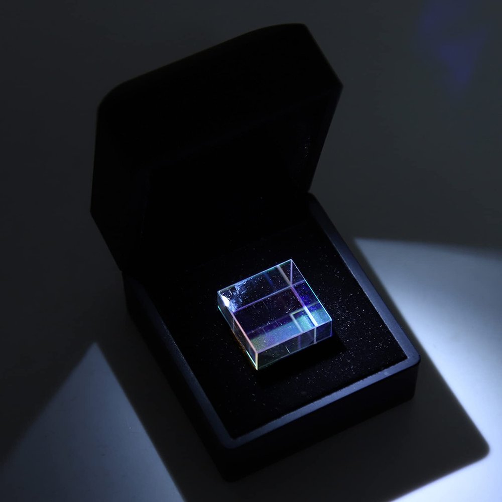 Cube Prism, Experiment Instrument Prism Six Sided Cube for Education