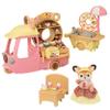 EPOCH Sylvanian Families 5808 Donut Cart Set 1 Figure + 30 Accessories Dive into The Sylvanian Family Miniature Figurines for Children Aged 3+ view 3