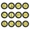 12pcs/Set Twelve Constellation Commemorative Coins Lucky Challenge Commemorative Badge with Plastic Case Metal Relief Crafts view 1
