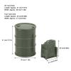 equlup RC Car Simulated Fuel Tank, 2pcs RC Simulation Decoration Lightweight Mini Oil Drum Fuel Tank for 1/24 Crawler Car Decoration Accessory (Dark Green) view 2