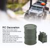 equlup RC Car Simulated Fuel Tank, 2pcs RC Simulation Decoration Lightweight Mini Oil Drum Fuel Tank for 1/24 Crawler Car Decoration Accessory (Dark Green) view 3