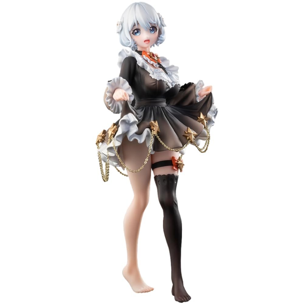 YLEAFUN Anime Illustration Whale Girl Sist Figure Statue Original Painting Figures Model Desktop Decoration 23cm