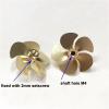 1Pair RC Boat Metal Propeller 33mm Shaft Hole M4 5-Blade Paddle Brass Props Propeller view 2