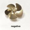 1Pair RC Boat Metal Propeller 33mm Shaft Hole M4 5-Blade Paddle Brass Props Propeller view 4