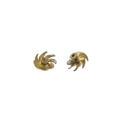 1Pair RC Copper Propeller Dia 7mm 8mm 7-Blade Paddle Shaft Hole 1mm Height 5.4mm for 1/700 RC Boat Part(1pair Dia 7mm)
