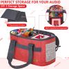 IBVIVIC Carrying Case Compatible with Tonies Box, Storage Bag for Toniebox Starter Set, Home and Outdoor Carrying Case Organizer for Figurine Characters, Red view 4