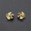 1Pair RC Boat Model 5-Blade Paddle Dia 13mm Shaft Hole 1.5mm Copper Propeller for 1/350 RC Boat Part view 4