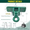 BETOOLL Swing Sets Brackets - 2 A-Frame Swing Set Brackets and 4 Swing Hangers with All Mounting Heavy Duty Hardware Included - Swing Set Kit for Porch, Yard, Playground - Green view 2