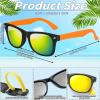 Oleitodh 96 Pack Kids Sunglasses Party Favors 12 Colors, Kid's Neon Sunglasses Bulk, Childrens Sun Glasses Boys Girls Pack for Goody Bag Fillers Summer Beach Pool Birthday Party Supplies view 3