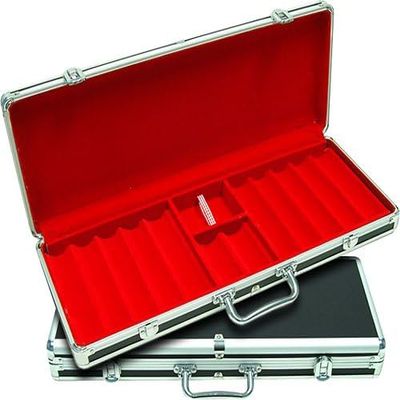 GSE Games & Sports Expert 550pcs Capacity Empty Aluminum Poker Chip Case Only (Poker Chips, Playing Cards, and Dice not included)