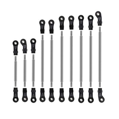 312mm 324mm Wheelbase Stainless Steel Suspension Links Plastic Rod End Unassembled Kit for 1/10 RC Crawler Car Traxxas TRX4(312mm)