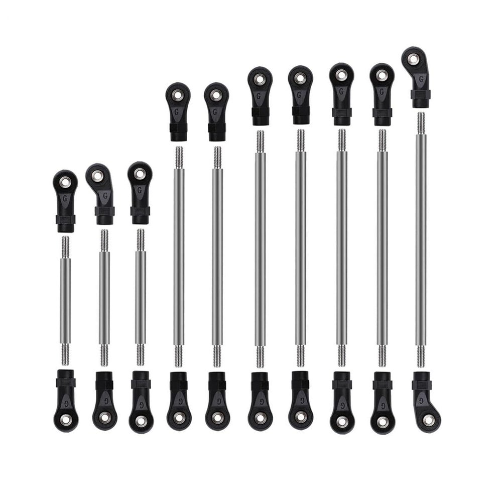 312mm 324mm Wheelbase Stainless Steel Suspension Links Plastic Rod End Unassembled Kit for 1/10 RC Crawler Car Traxxas TRX4(312mm)