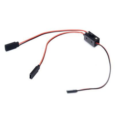 StiNGZjdM 2/3 Way Light On Off Controller Switch Y Cable Wire for TRX4 SCX10 RC Car Light Group Channel Extension Wire RC Plane FPV(1to2)