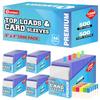 1000 Trading Cards Sleeves Top Loads, 3"X4" Baseball Card Protectors Hard Plastic, Toploads Binder Penny Sleeves for Sports Football Game (500 Hard Loads + 500 Soft Sleeves) view 1