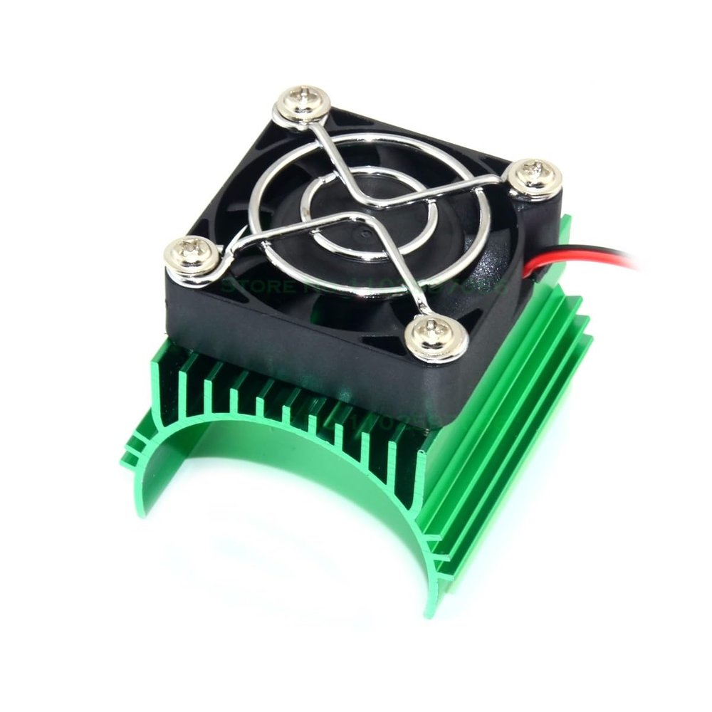 StiNGZjdM Fan Heatsink Set 40 * 42mm Plus New RC Car Parts 4074 4274 1515 Motor Universal Heat Sink Motor Cooling Fan Radiator(Green)
