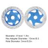POENVFPO 4PCS RC Car Brake Disc,Aluminium Alloy Hex Adapter for 1/10 Remote Control Car Upgrade Parts (Dark Blue) view 3