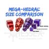 Bright Green Vortex Mega-Hedral with Black Colored Numbers 20mm (25/32in) D6 Pack of 2 view 2