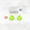 Bright Green Vortex Mega-Hedral with Black Colored Numbers 20mm (25/32in) D6 Pack of 2 view 4