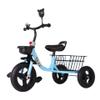 AIYOBEBI Children's Tricycle, Anti Roll Over Pedal Bike with Rear Bucket Basket 2-6 Years Old Stroller, Baby Toy Car, Trikes Toddlers, for Girl and Boy-Plastic Basket. (Blue) view 1