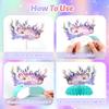 12 Pcs Mermaid Honeycomb Centerpiece, Mermaid Birthday Party Under The Sea Table Decorations Supplies for Ocean Mermaid Theme Birthday Baby Shower Party view 3