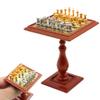 1/12 Scale Dollhouse Chess Set Detailed Alloy 1:12 Scale Dollhouse Furniture Chess Set DIY Decorative 1:12 Scale Accessories for Dollhouse Lovers Chess Table,1:12 Scale Accessories view 2
