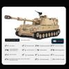BrickCraftWorks RC Tank That Shoots for Adults, 1/16 2.4G Remote Control M109A2 Grenade Tank Simulation Military Vehicle Model with Sound and Light Effects (Metal Upgrade Version M2109) view 3