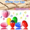 6 Pack Easter Basket Stuffers, Eco-Friendly Woode Percussion Musical Shaker, Toddlers Stocking Stuffers 1-3 Year Old, Montessori Toys for Kids Boys Girls Easter Party view 3