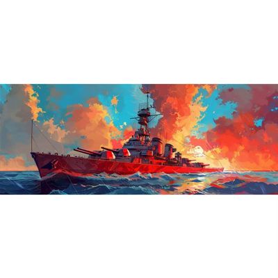 Boat Moon Paint by Numbers for Adults, DIY Paint by Number Acrylic with 3 Brushes, DIY Painting by Numbers for Beginner Kits, DIY Canvas Oil Painting Kit for Home Wall Decor Gift (No Frame) 40x120cm