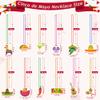 100PCS Cinco de Mayo Necklace Decorations, Fiesta Mexican Beads Decorations, 12 Kinds Metallic Mexican Party Decor Necklace, Fiesta Cactus Pinata Maracas Accessories for Cinco de Mayo Party Favors view 2