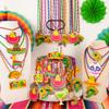 100PCS Cinco de Mayo Necklace Decorations, Fiesta Mexican Beads Decorations, 12 Kinds Metallic Mexican Party Decor Necklace, Fiesta Cactus Pinata Maracas Accessories for Cinco de Mayo Party Favors view 4