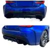 Car Rear Bumper Diffuser Lip Spoiler Compatible with Lexus RC F Base Coupe 2-Door 2015-2018 Rear Diffuser Apron Lip Body Kit Carbon Fiber view 3