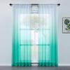 HooHero Lake Blue Balcony Kids Baby Room 100 Width Sheer Curtains Home Decoration Elegance Ombre view 1