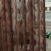 HooHero Coffee Gorgeous Balcony Kids Baby Room 50 Width Sheer Curtains Home Decoration Floral Pattern Jacquard Design Lace view 2
