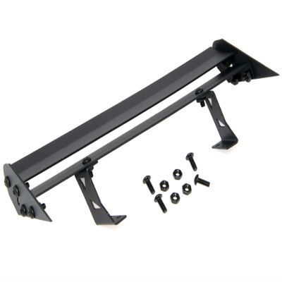 Metal Tail Wing Rear Compatible with Tamiya 1/10 TT02 Upgrade XV01 HSP 94123 PTG2 On-Road RC Rally Car Part Replace(Black)