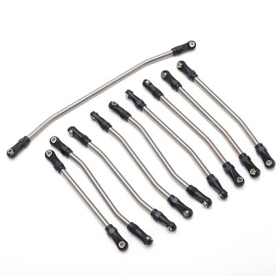 10pcs Stainless Steel Link Rod, Strong Long Service Life, Improve RC Car Performance, Fit for Axial Wraith 90018/90020 1/10 RC Car