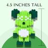3D Building Block Sets - Small Standing Bear Toys for Kids  Green Bear Brick Building Blocks Set - Holiday Present New Year for Kids - Block Sets for Adults & Kids Ages 9 Onwards view 3