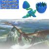 Aesinos 3D Printed Dragon in Eggs Wing Dragon Egg,Crystal Dragon in Dragon Egg,3D Dragon, Dragon Eggs with Dragon Inside 3D Printed Animals Desk Decoration 3D Printed Dragon with Wings (Golden Green) view 2