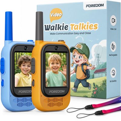 FOREDOM Rechargeable Video Walkie Talkies for Kid Long Range for Boy & Girl