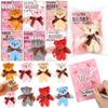 28 Pack Valentines Day Gifts for Kids Classroom Valentines Cards for Kids School Mini Bear Plush Toys Keychains Valentines for Boys Girls Class Valentines Exchange Cards Valentine Party Favors Prizes view 1