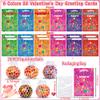 24 Pack Valentines Day Gifts for Kids Classroom Fidget Stress Balls with Valentines Cards Stress Relief Toys Squeeze Ball for Kids Boys Girls School Exchange Cards Gifts Valentines Party Favors Prizes view 2