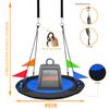 48 Inch Tree Swing for Kids OutdoorSpider Web Tree Swing,1000Lb Weight Capacity900D Oxford Waterproof with Handles, with 71" Detachable Nylon Rope Swivelfor Backyard, Playground (Black-48Inch) view 4