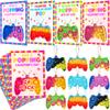24 Pack Valentines Day Gifts for Kids Classroom Mini Pop Fidget Toys Keychain with Valentines Cards for Kids School, Valentines for Class Valentines Exchange Cards Party Favor Toddlers Girls Boys view 1
