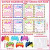 24 Pack Valentines Day Gifts for Kids Classroom Mini Pop Fidget Toys Keychain with Valentines Cards for Kids School, Valentines for Class Valentines Exchange Cards Party Favor Toddlers Girls Boys view 2