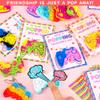 24 Pack Valentines Day Gifts for Kids Classroom Mini Pop Fidget Toys Keychain with Valentines Cards for Kids School, Valentines for Class Valentines Exchange Cards Party Favor Toddlers Girls Boys view 3