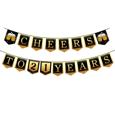21st Happy Birthday Banner, 21 Year Old Birthday Decorations for Her or Him, Amazing Party Bunting Decoration, Hanging Decor for Daughter or Son