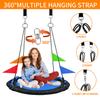 40 Inch Tree Swing Spider Web Tree Swing,800Lb Weight Capacity,900D Oxford Waterproof with Handles, with 71" Adjustable Hanging Strapsfor Backyard,Gifts for Kids Playground (Black-40Inch) view 3